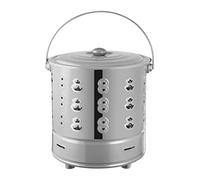 Fire Barrel - Galvanised Metal Incinerator | Fires Wood Burners, Stainless Steel Paper Trash Bucket With Lid | Heat-Resistant Burner For Backyard Fireplaces Landscapers Campfire Bonfires Yard Garbage