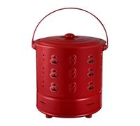 Fire Barrel, Stainless Steel Trash Burner with Lid, 10.24x10.24in Heat Resistant Outdoor Bucket, Portable Ash Can Design for Backyard, Campfires, Bonfires, Yard Waste, Farm, Garden, Landscapers