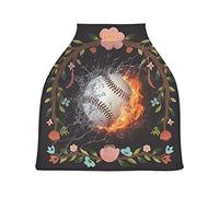 Fire Baseball Baby Car Seat Cover Canopy Stretchy Nursing Covers Breathable Windproof Winter Scarf for Infant Breastfeeding Boys Girls