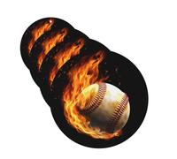 Fire Baseball Car Air Fresheners Cards 4 Pcs Hanging Fragrance Scented Cards Long-Lasting Car Aromatherapy Tablets for Wardrobe Bathroom Car Interior Mirror Pendant Gifts