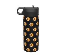 Fire Baseball Printing Camping Hiking Hydration Canteens Leak Proof Vacuum Insulated Stainless Steel 18oz