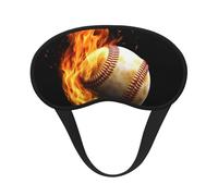 Fire Baseball Sleep Mask for Side Sleeper, Blackout Sleeping Eye Mask, Soft Breathable Eye Cover for Women Men Travel Eyeshade, Relaxing Zero Pressure Night Blindfold