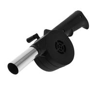 Fire Bellows Hand Cranked Manual Blower for Charcoal Barbecue Grills | Metal and Plastic Construction, Precise Airflow Control, Black Finish, Suitable for Wood Stoves, Camp Cooking and Bonfires