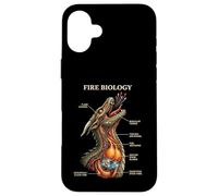Fire Biology Dragon Nerd Anatomy Mythical Science Diagram Case for iPhone 16 Plus