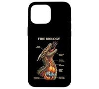 Fire Biology Dragon Nerd Anatomy Mythical Science Diagram Case for iPhone 16 Pro Max