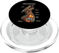 Fire Biology Dragon Nerd Anatomy Mythical Science Diagram PopSockets PopGrip for MagSafe