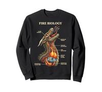 Fire Biology Dragon Nerd Anatomy Mythical Science Diagram Sweatshirt