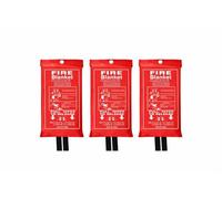 Fire Blanket 1 X 1m, Quick Unfolding Safety Blanket, Emergency Survival Safety Fire Blanket for Home, Kitchen, Garage, Office, Caravan, Car (4)