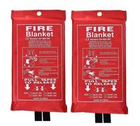 Fire Blanket 1m x 1m Fibreglass Emergency Safety Blanket for Kitchen & Home
