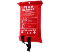 Fire Blanket - 1M X 1M In Size With Wall Mountable Case and Quick Release Tabs