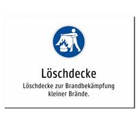 Fire Blanket - Fire Blanket for Fire Fighting Small Fires - Aluminium Sign A2: 594 x 420 mm - With Graphic and Text