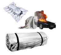 Fire Blanket for Car, Double-Sided Silicone Emergency Suppression for EV & Engine Fires, Trucks, Automotive Safety, 3x4m