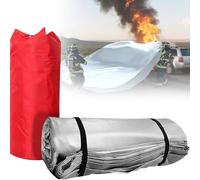 Fire Blanket for Electric & Gas Vehicles, 1100°C Reusable Emergency Fire Suppression, Survival Safe Blanket for Battery & Engine Fires