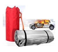 Fire Blanket for EV Car, Large Silicone Reusable Fire Suppression Blanket, Emergency Fire Extinguisher Blanket for Electric Vehicles, Trucks Safety
