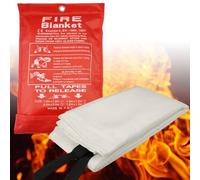 Fire Blanket for Kitchen 100 x 100 cm Emergency Blanket Fire Blankets Quick Unfolding TUV Certification Fiberglass Flame Retardant Large Fire Blankets for Home, School, Office, Caravan, Fireplace