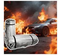 Fire Blanket for Vehicle Emergencies, Silicone Coated Fiberglass, Heat Resistant, Extinguishes Electric and Fuel Fires
