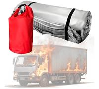 Fire Blanket for Vehicles, Large 6x6m Fiberglass & Silicone Emergency Fire Suppression Blanket with Carry Bag, Ideal for Electric & Gas Cars