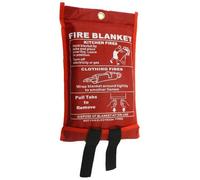 Fire blanket, large, fast deployment, with loops, 1 x 1 m., Fire Blanket, 2er-Packung