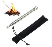 Fire Blower Tubes with Storage Bag,Portable Fire Bellows & BBQ Blower Accessories - Stain/less Ste/el Retractable Camping Fire,Fireplace Ignition Tool,Suitable for Campers & Outdoor Enthusiasts