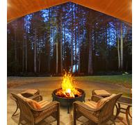 Fire Bowl Grill Garden BBQ Outdoor Heater Firepit Patio Ø80cm Poker Steel Black