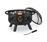 Fire bowl Patio Heater 75 cm 6.9 kg Outdoor Fire Pit Garden Fire Bowl Steel
