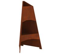 vidaXL Fire Pit Brown 50 x 50 x 95 cm Weathering Steel
