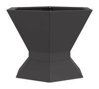Fire Bowl Weathering Steel Outdoor Pit Hexagonal Modern Pits Garden vidaXL