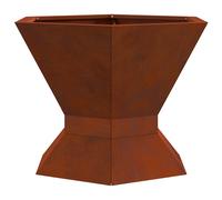 Fire Bowl Weathering Steel Outdoor Pit Hexagonal Modern Pits Garden vidaXL