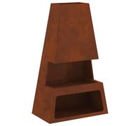 Fire Bowl Weathering Steel Outdoor Pit Large Rectangular Portable Patio vidaXL