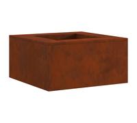 Fire Bowl Weathering Steel Outdoor Pit Rectangular Modern Durable Sleek vidaXL