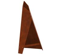 Fire Pit Rectangular Modern Weathering Steel Brown 58x40x100cm Outdoor Use Heavy