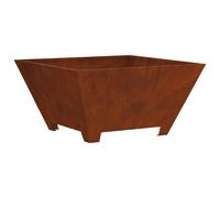 vidaXL Fire Bowl Rusty 80 x 80 x 40 cm | This industrial-style fire pit looks great in any outdoor space, Made from tough weathering steel, Built to last outdoors