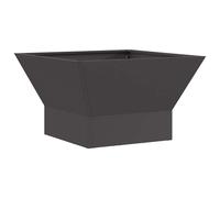 Fire Pit Square Weathering Steel Brown 60x60x35cm Outdoor Garden Heater Durable