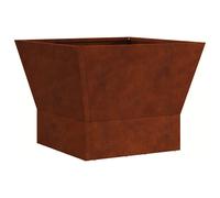 Fire Pit Steel Outdoor Garden Fireplace Terrace Heater Square Modern vidaXL