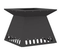 Fire Bowl Weathering Steel Wood-Burning Pit Outdoor Pits Square Modern vidaXL