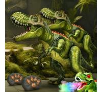 Fire Breath Dino,Fire Breathing Dragon Toy,Remote Control Dinosaur - 7 Color LED Breath Spray, Realistic Tyrannosaurus Toys with 3D, Mist Spray, Lights and Roar Sound - Gift for Toddlers Ages (1)