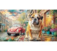 Fire-Breathing-Dino-Fantasy Jigsaw Puzzle 1000Pc Recycled Paper Impossible Hard Difficult Educational Game Decompression Great Gift Idea 38x26/1000pcs