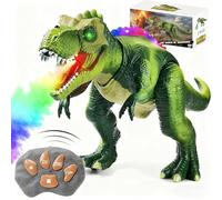 Fire Breathing Dragon Toy, FireBreath Dino - LED Flame Spray, Remote Control Dinosaur with Simulated Walking Sound Effects, Firebreather Tyrannosaurus Rex Toy for Age 3+