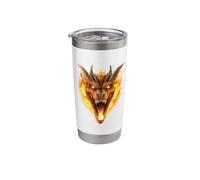 Fire-Breathing Dragon with Flames Stainless Steel Insulated Tumbler