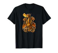 Fire Breathing Hydra Dragon Art Three Long Neck Monsters T-Shirt