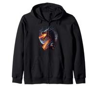 Fire breathing invincible dragon Zip Hoodie