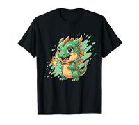 Fire Breathing Kawaii Dragon Cartoon for Kids T-Shirt