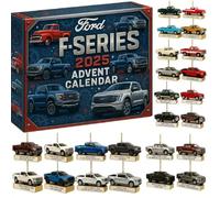 Fire Brigade Advent Calendar 2025 with 24 Miniature Fire Engines, 2D Flat Acrylic Countdown Calendar for Children and Collectors, 24 Different Fire Brigade Sets for Christmas Gifts (E)