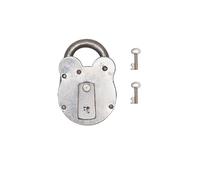 Fire Brigade FB1 Padlock - 50mm Galvanised Open Shackle | Supplied with 2 FB1 Keys | Standard UK Fire Brigade Pattern | Durable Steel Body |