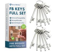 Fire Brigade Key Set of 8 - FB1 FB2 FB4 FB5 FB11 FB14 Emergency Access Keys for Communal Doors Rim Slamlocks Padlocks and Utility Cupboards Zinc Alloy (2)