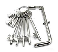 Fire Brigade Keys Full Set 9Pcs with FB1 FB2 FB4 FB11 FB14, Universal Fire Door & Firemans Drop Key for Emergency Access, Maintenance Panels, Communal Doors
