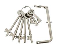 Fire Brigade Keys Set, 9Pcs FB, FB1, FB2, FB4, FB11, FB14, Universal Fit for Emergency Services & Maintenance Panels, Fire Door Key for Communal Door Access