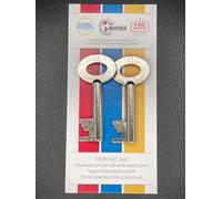 Fire Brigade Products FB11 Fire Brigade Genuine Large Silver Padlock Key Pack of 2