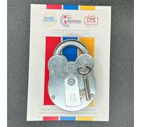 Fire Brigade Products FB1P 2" Old English Padlock Silver with One Key Pack of 1