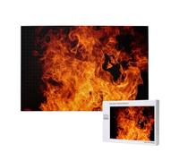Fire Burn Design Pattern,1000 Pieces Wooden Jigsaw Family Game Jigsaw Puzzles for Adults Teens Home Decor